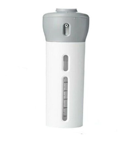 Dispenser 4 em 1 para líquidos de viagem, cinza. Foto 2 do produto.