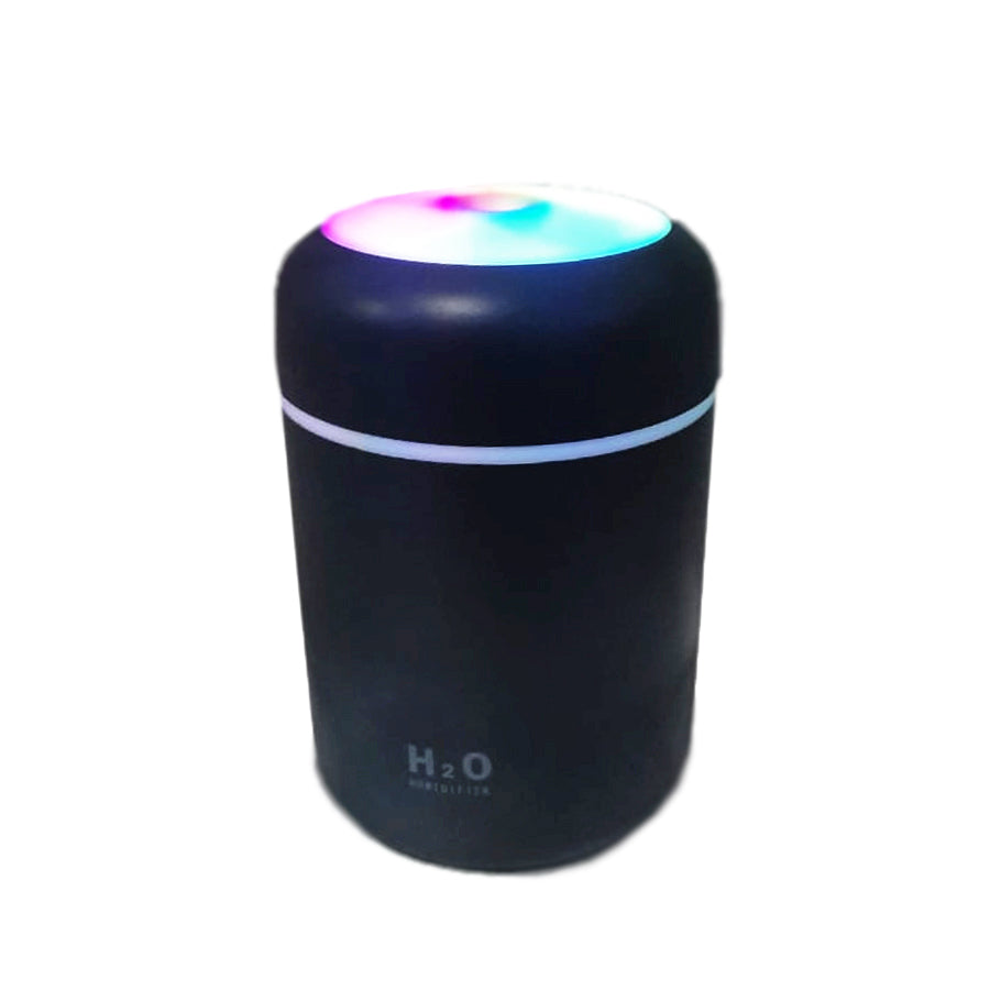 Umidificador e difusor USB H2O Lumen com LED, 300 ml, Cor: Cinza. Foto 1 do produto.