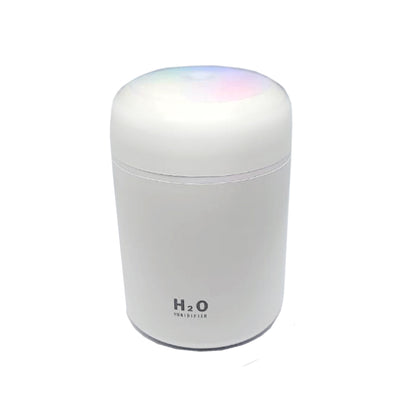 Umidificador e difusor USB H2O Lumen com LED, 300 ml, Cor: Branco. Foto 1 do produto.