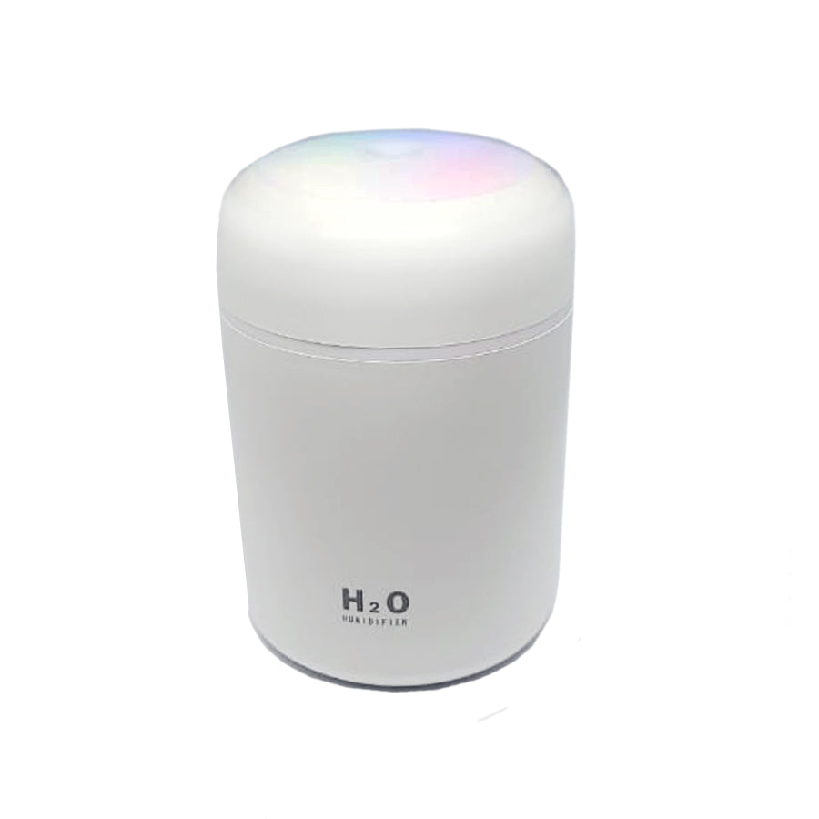 Umidificador e difusor USB H2O Lumen com LED, 300 ml, Cor: Branco. Foto 2 do produto.