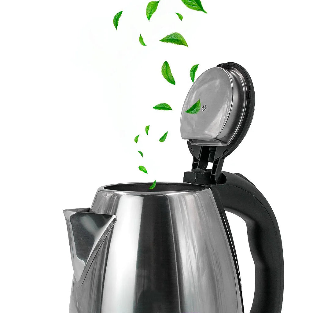 Chaleira elétrica de aço inox 2 litros 1500 W 110 V. Foto 2 do produto.