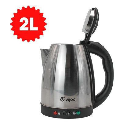 Chaleira elétrica de aço inox 2 litros 1500 W 110 V. Foto 3 do produto.