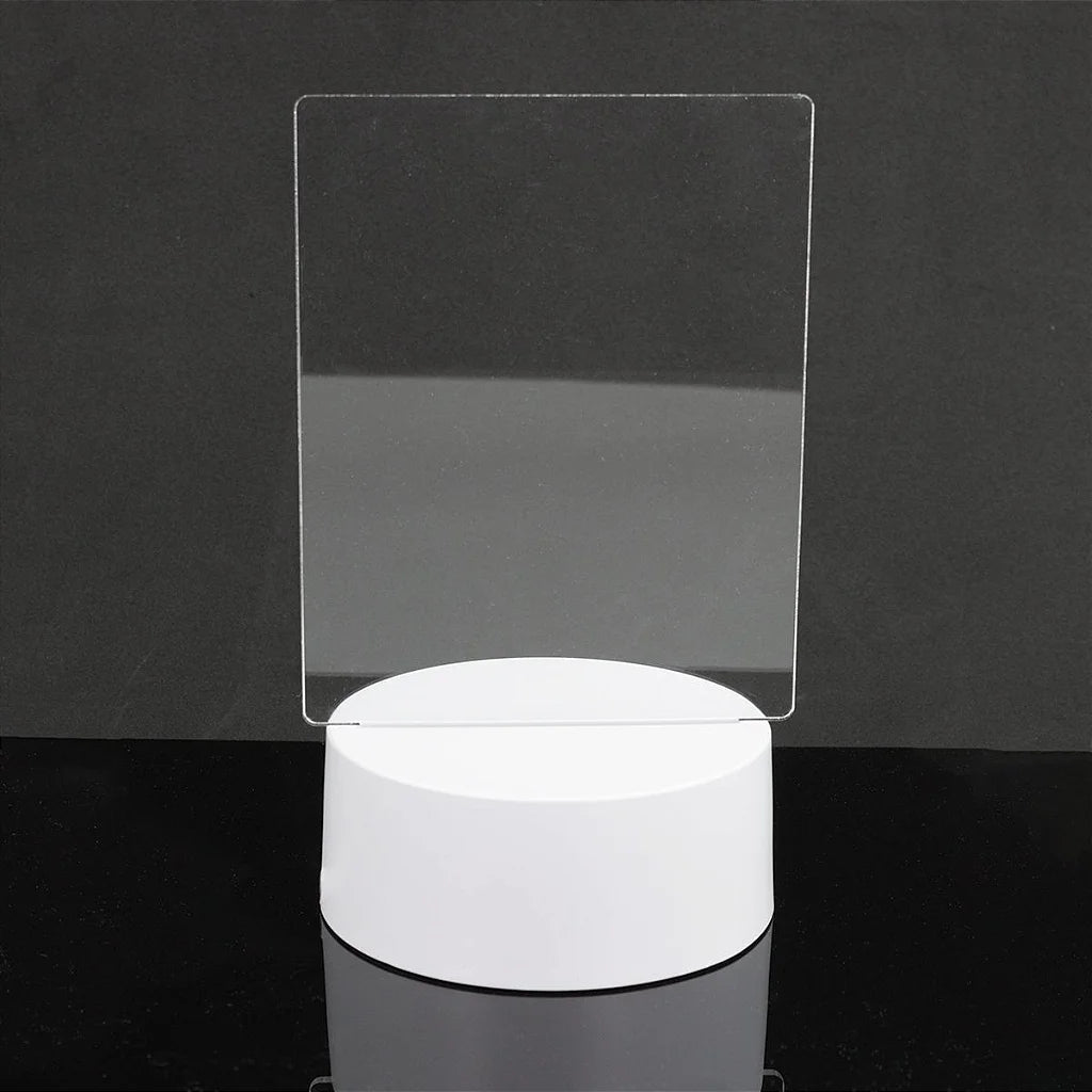 Quadro de anotações em acrílico com LED branco quente. Foto 3 do produto.