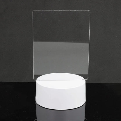 Quadro de anotações em acrílico com LED branco quente. Foto 3 do produto.
