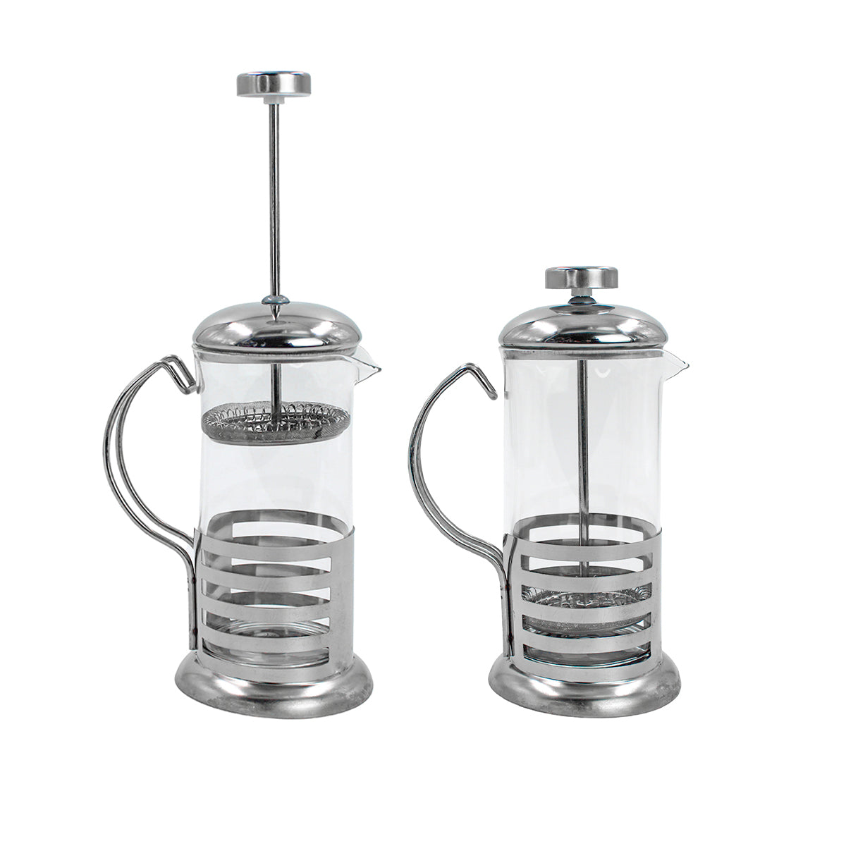 Cafeteira prensa francesa de vidro e aço inox 350 ml. Foto 1 do produto.