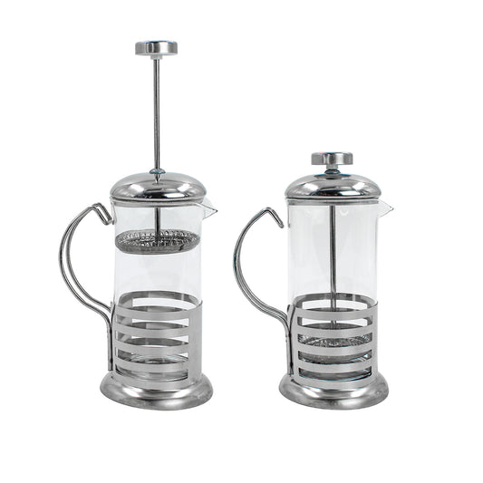 Cafeteira prensa francesa de vidro e aço inox 350 ml. Foto 1 do produto.