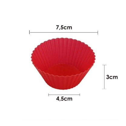 Formas de silicone para mini cupcakes, kit de 12. Foto 1 do produto.