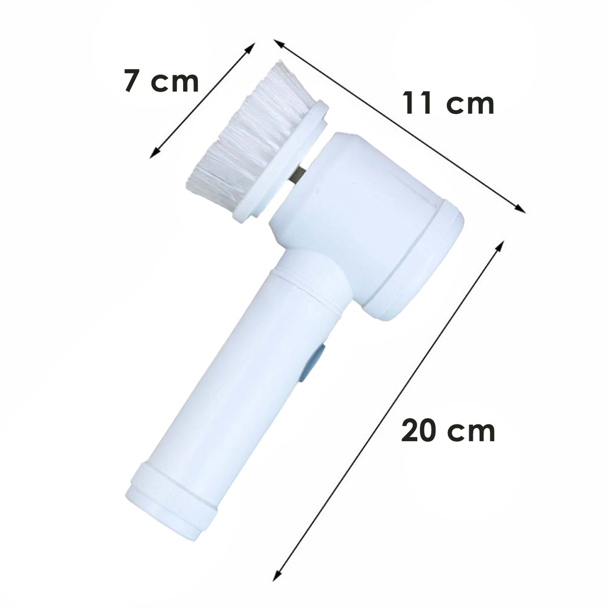 Escova elétrica de limpeza USB com 3 cabeças. Foto 3 do produto.