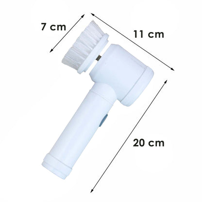 Escova elétrica de limpeza USB com 3 cabeças. Foto 3 do produto.