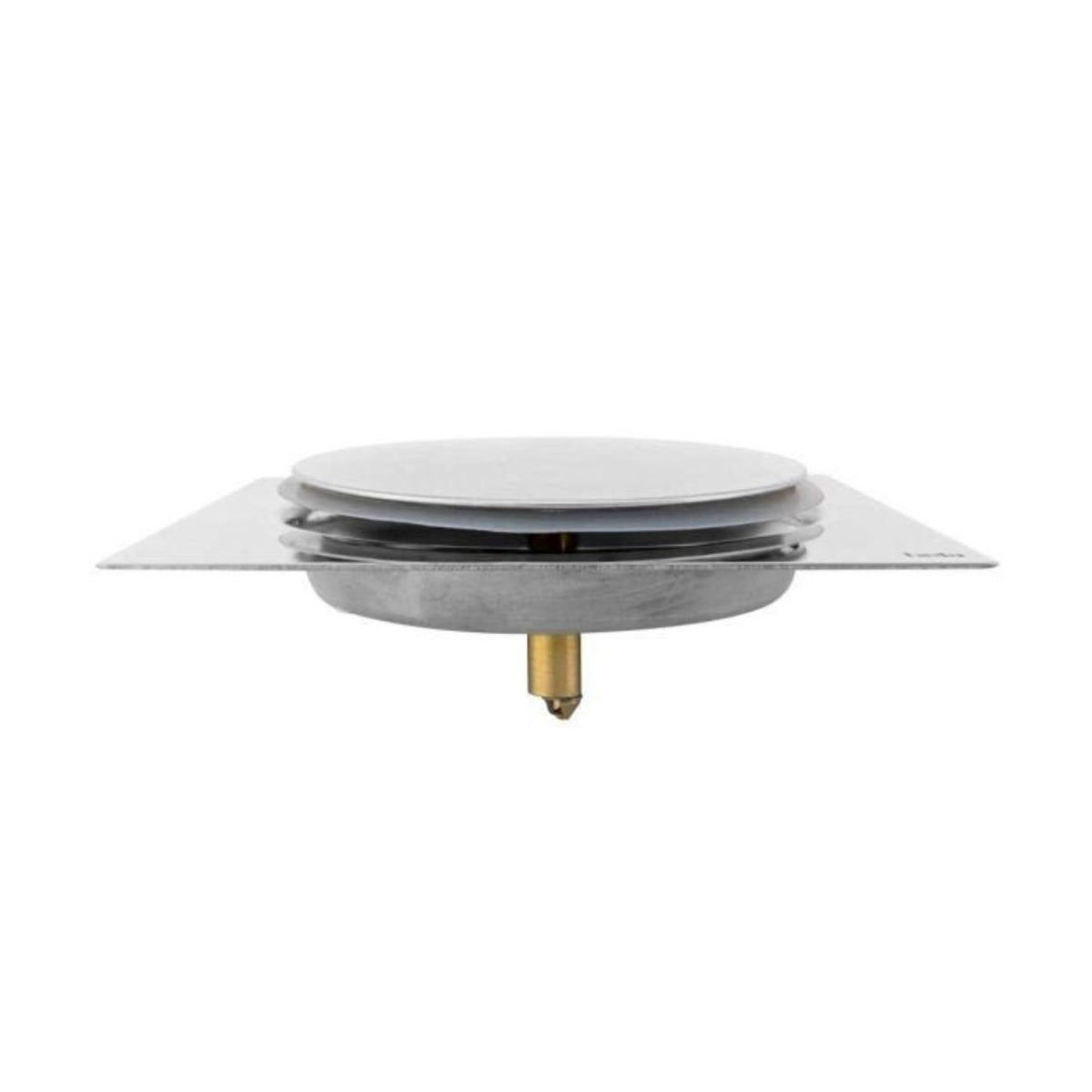 Ralo click quadrado de inox 15 x 15 cm. Foto 2 do produto.