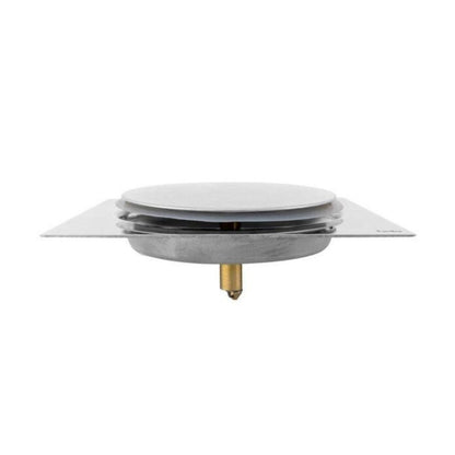 Ralo click quadrado de inox 15 x 15 cm. Foto 2 do produto.