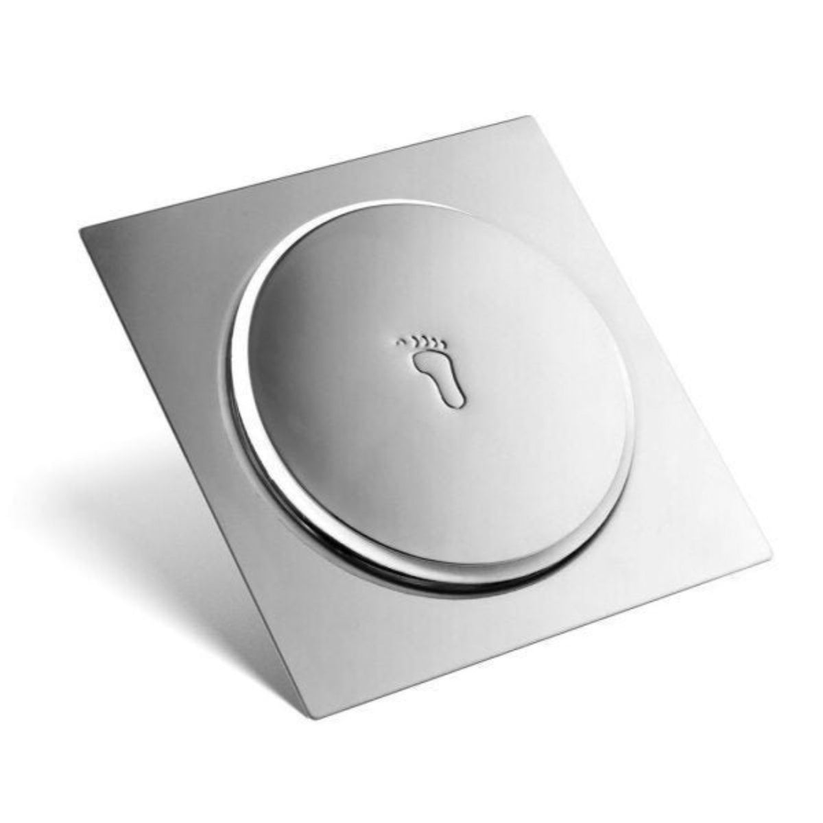 Ralo click quadrado de inox 15 x 15 cm. Foto 3 do produto.