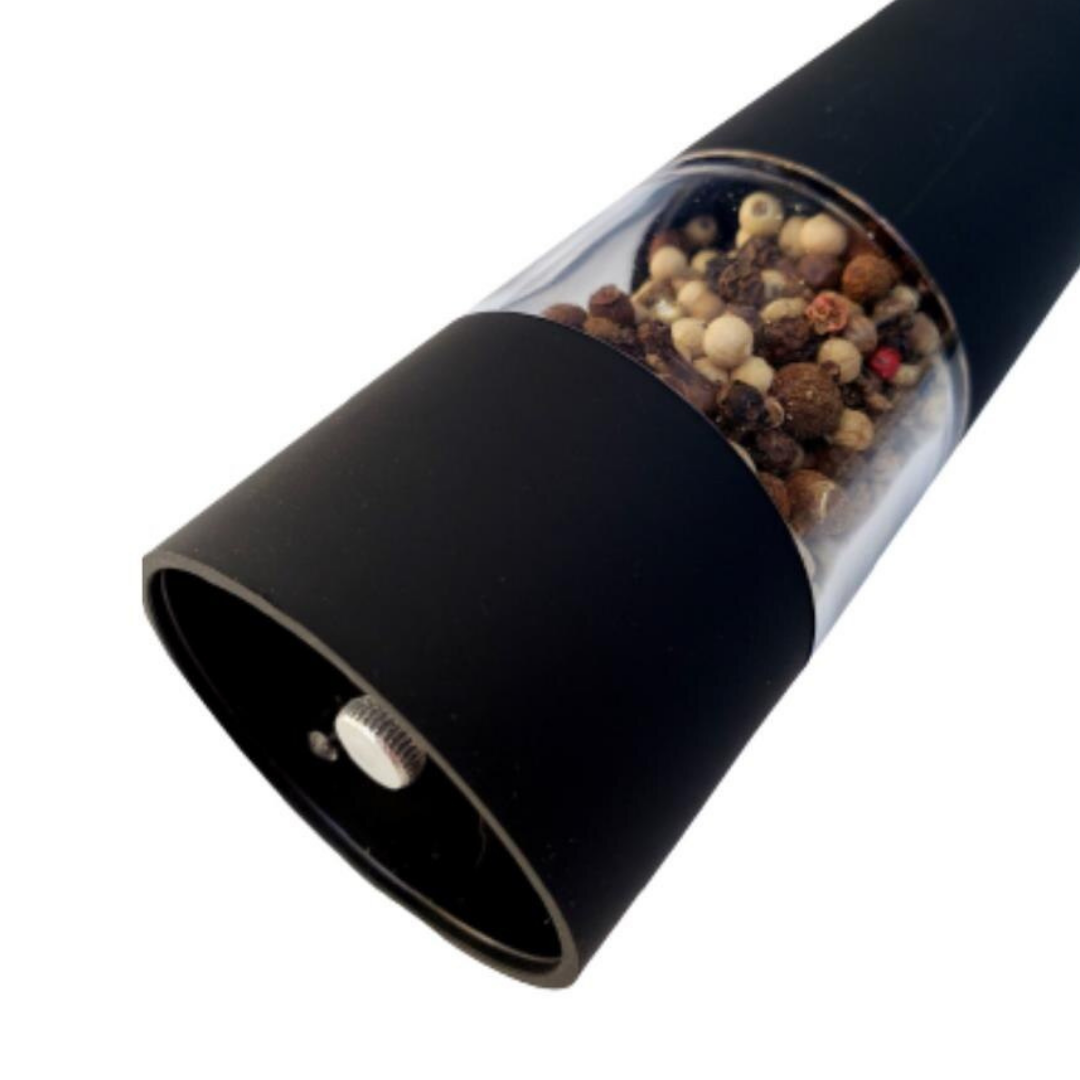 Moedor elétrico de sal e pimenta em aço inox com LED. Foto 5 do produto.