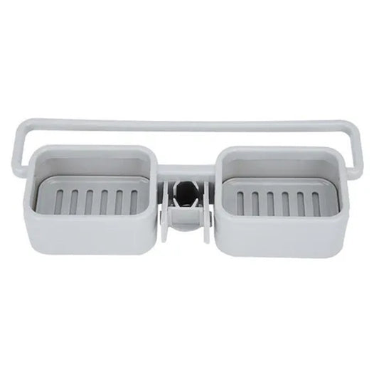 Suporte para esponja e sabão de pia e torneira. Foto 1 do produto.