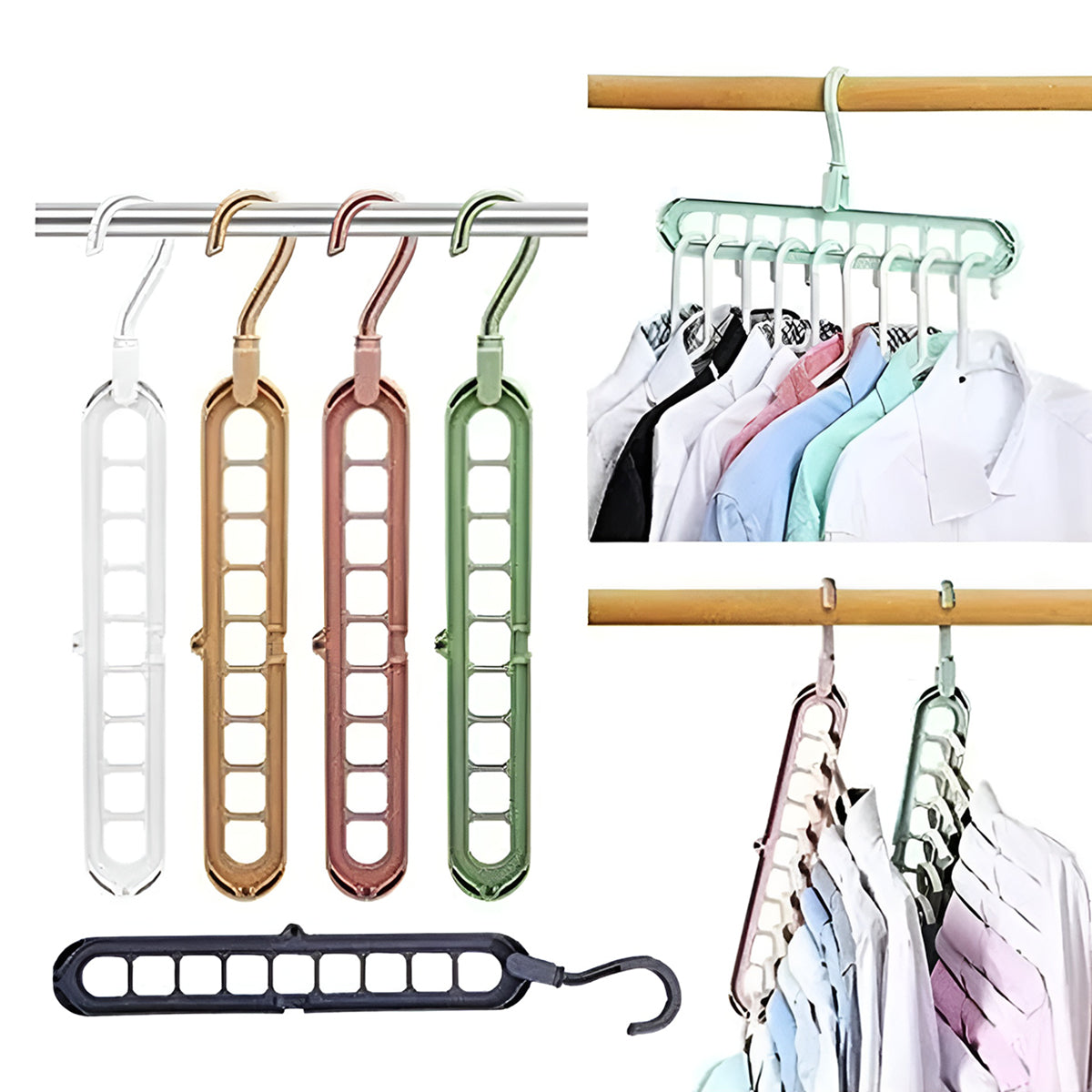 Organizador de cabides, bolsas e gravatas. Foto 3 do produto.