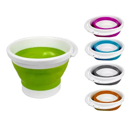 Balde retrátil de silicone 10 litros. Foto 1 do produto.