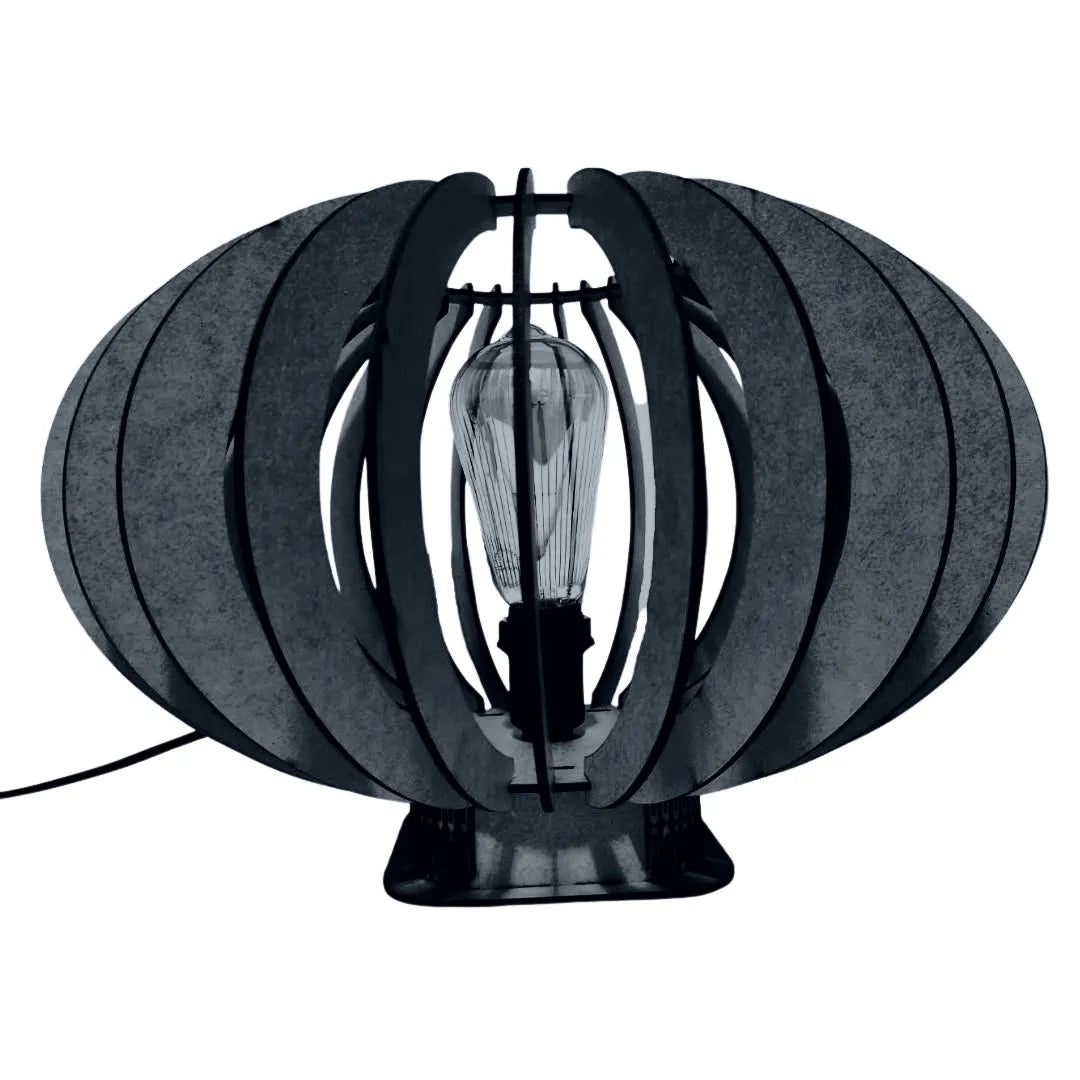 Abajur de mesa Meia Lua, Cor: Preto. Foto 1 do produto.