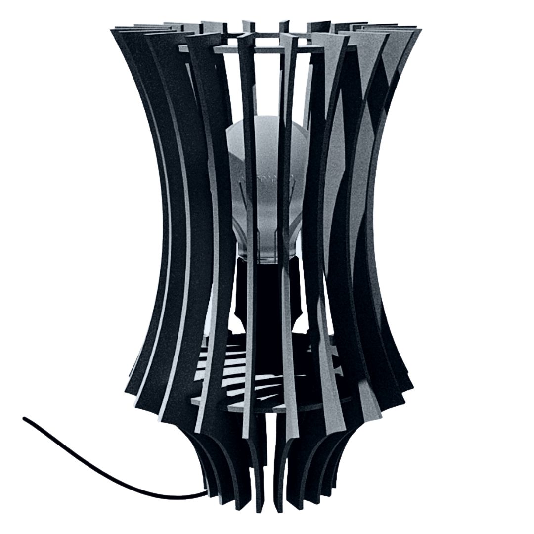 Abajur de mesa Fenix, Cor: Preto. Foto 1 do produto.