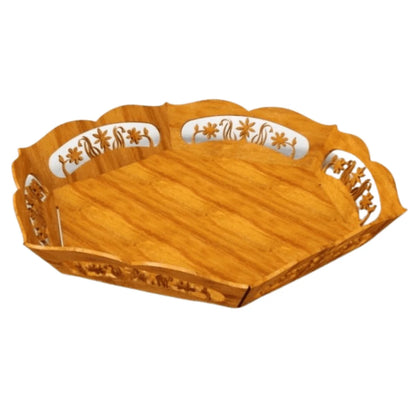 Fruteira em MDF com detalhes vazados. Foto 1 do produto.
