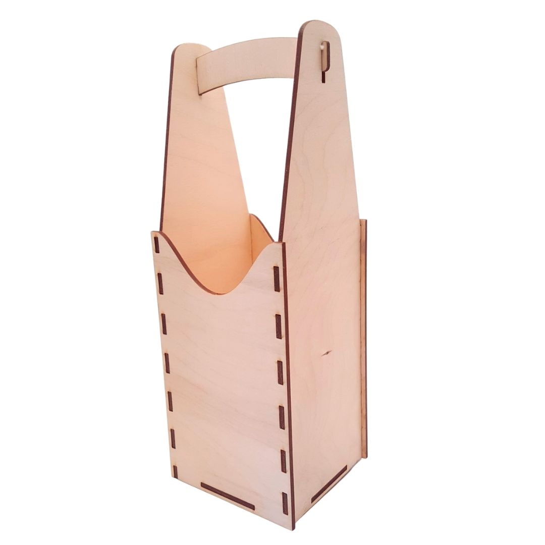 Porta-garrafa em MDF com 1 lugar. Foto 2 do produto.