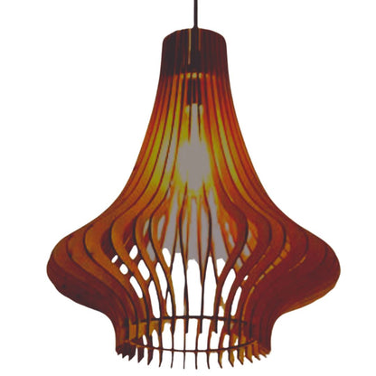 Luminária pendente Aquila em MDF, Cor: Marrom. Foto 1 do produto.