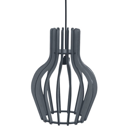 Luminária pendente Copan em MDF, Cor: Preto. Foto 1 do produto.