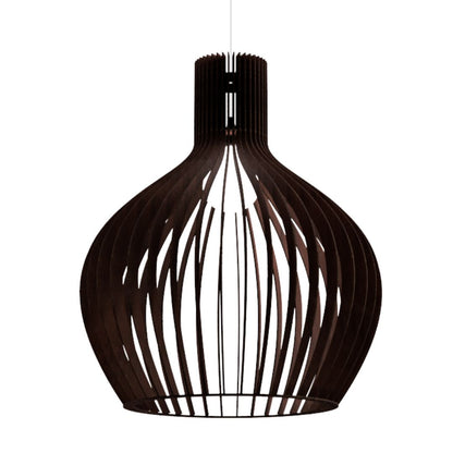 Luminária pendente Estocolmo em MDF, Cor: Marrom. Foto 1 do produto.