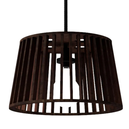 Luminária pendente Denver em MDF, Cor: Marrom. Foto 1 do produto.