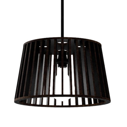 Luminária pendente Denver em MDF, Cor: Preto. Foto 1 do produto.