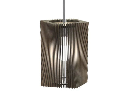 Luminária pendente Tower em MDF, Cor: Marrom. Foto 1 do produto.