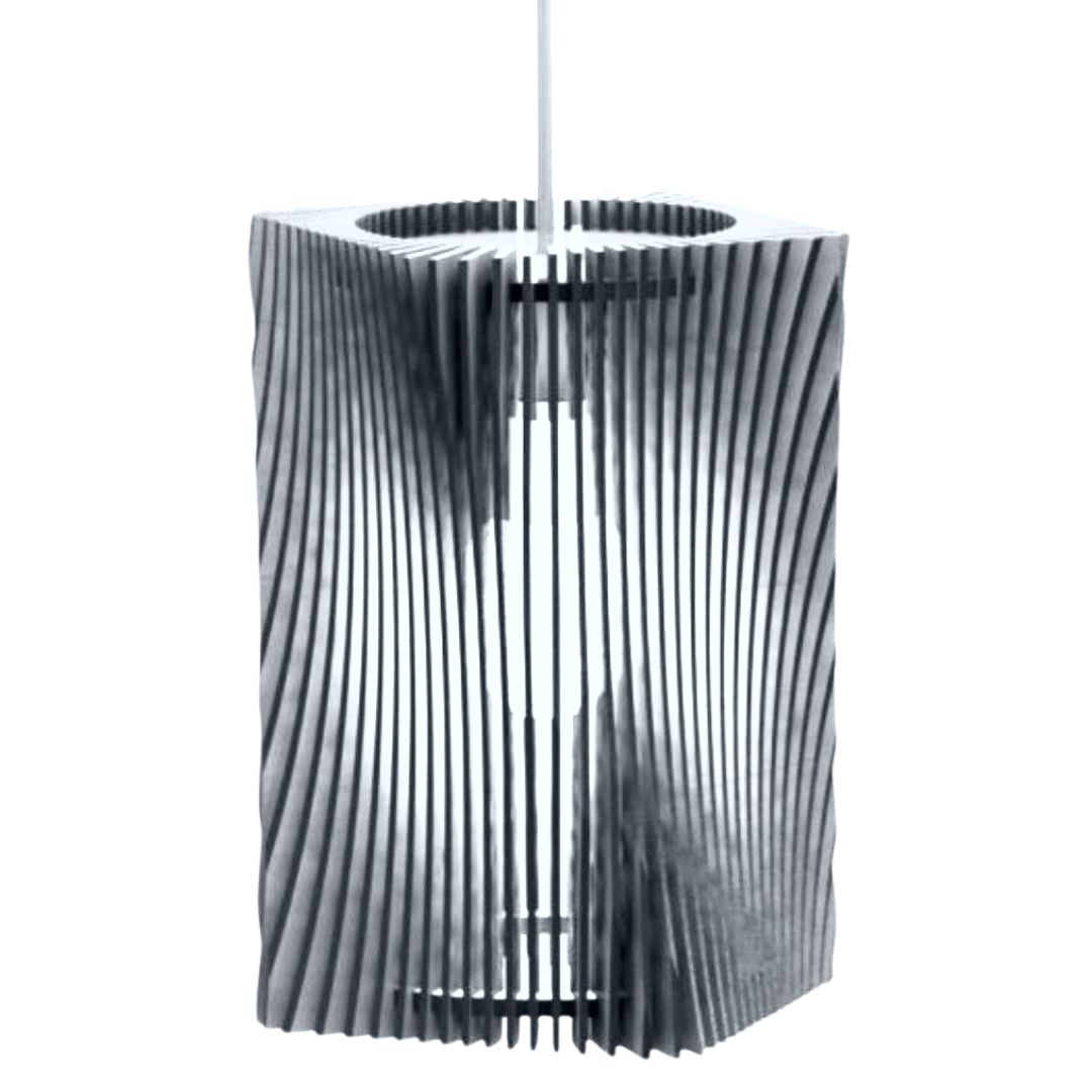 Luminária pendente Tower em MDF, Cor: Preto. Foto 1 do produto.