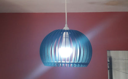 Luminária pendente Esfera em MDF, Cor: Preto. Foto 2 do produto.