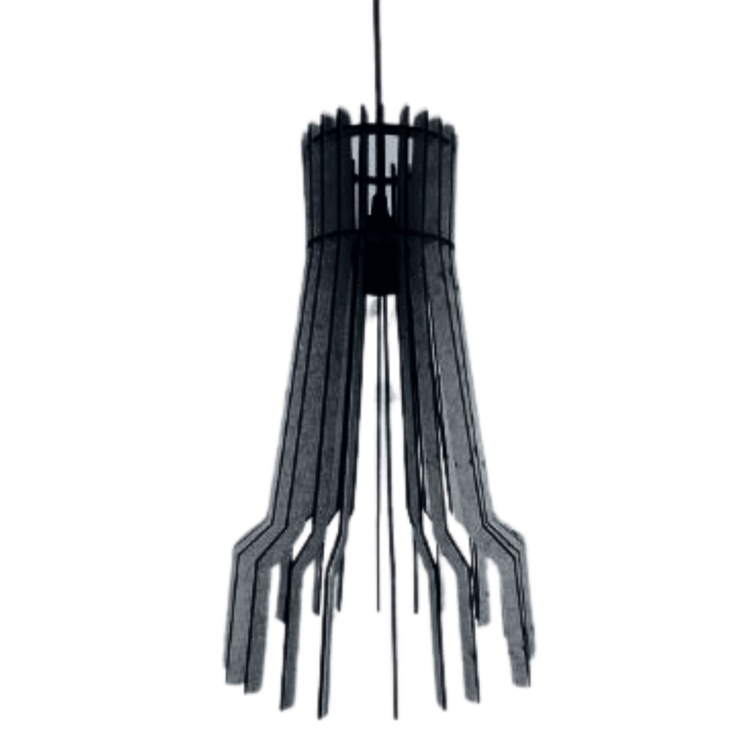 Luminária pendente Bangkok em MDF, Cor: Preto. Foto 1 do produto.