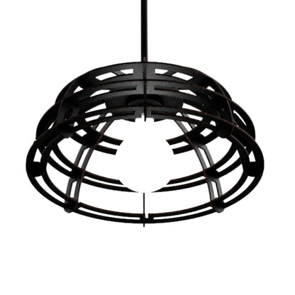 Luminária pendente Gruta em MDF, Cor: Preto. Foto 1 do produto.