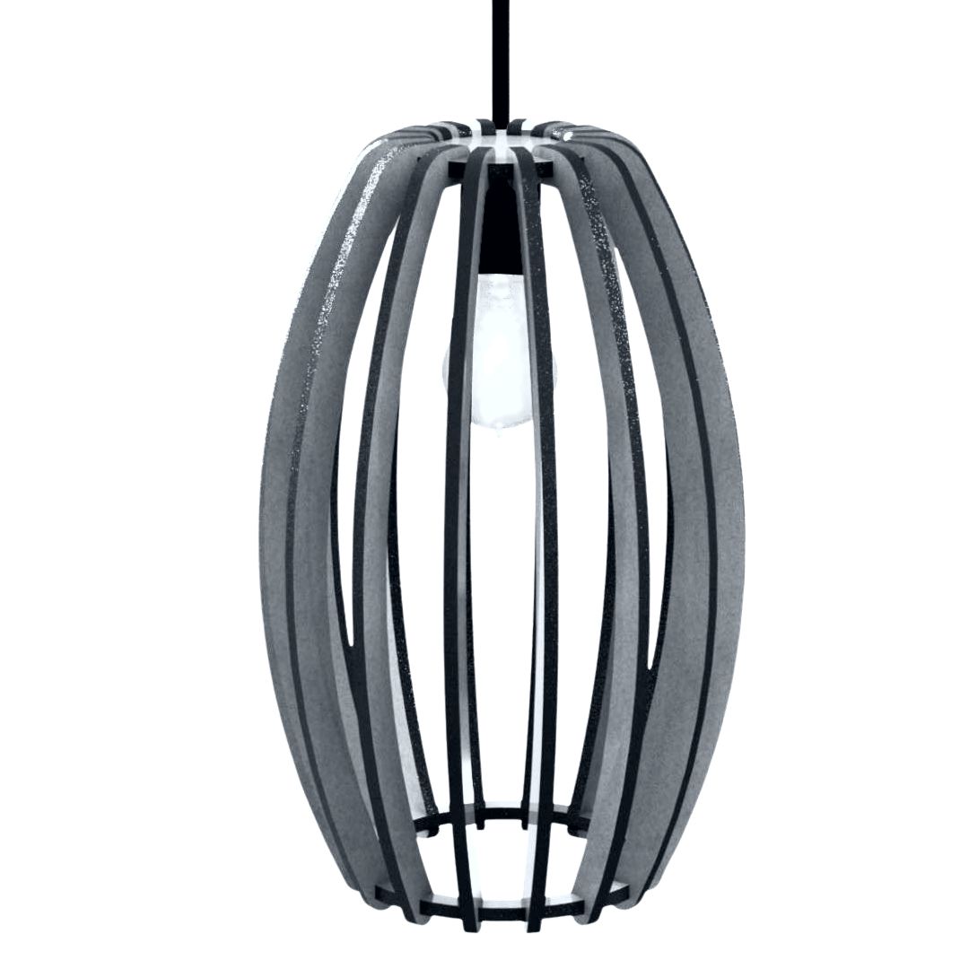 Luminária pendente Imperial em MDF, Cor: Preto. Foto 1 do produto.