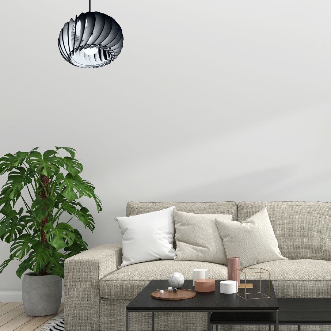 Luminária pendente Gérbera em MDF, Cor: Preto. Foto 2 do produto.