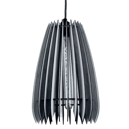 Luminária pendente Cometa em MDF, Cor: Preto. Foto 1 do produto.