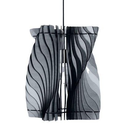 Luminária pendente Halley em MDF, Cor: Preto. Foto 1 do produto.