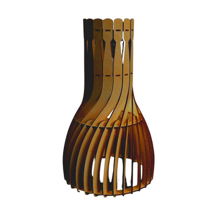 Luminária pendente Parafuso em MDF, Cor: Marrom. Foto 1 do produto.