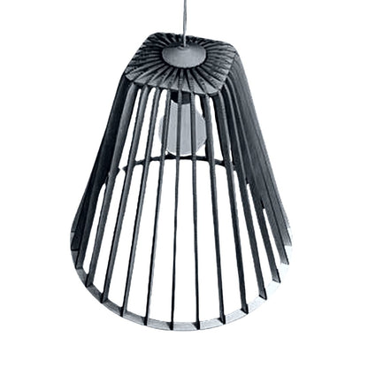 Luminária pendente Pequim em MDF, Cor: Preto. Foto 1 do produto.