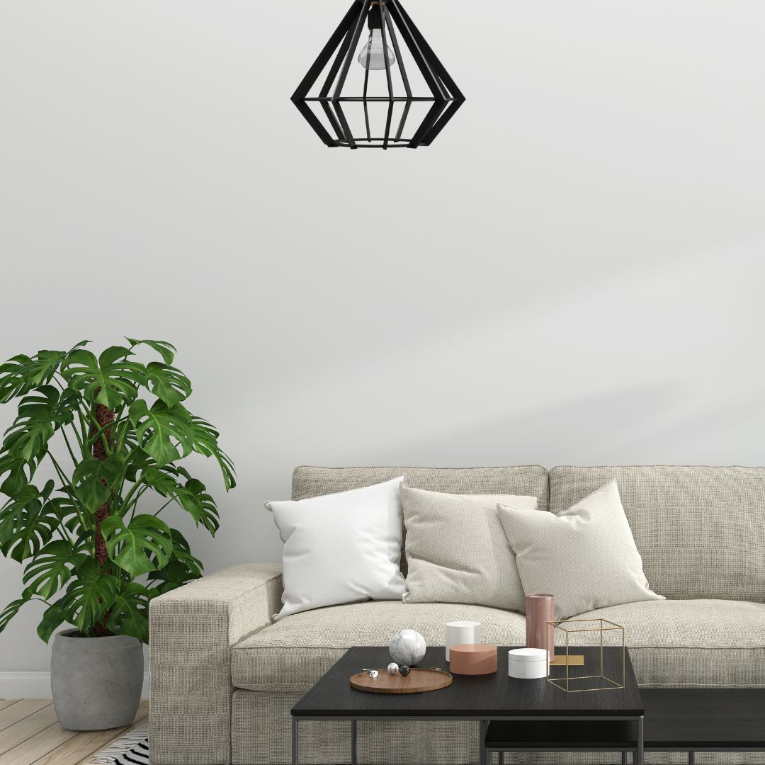 Luminária pendente Lampeão em MDF, Cor: Preto. Foto 2 do produto.