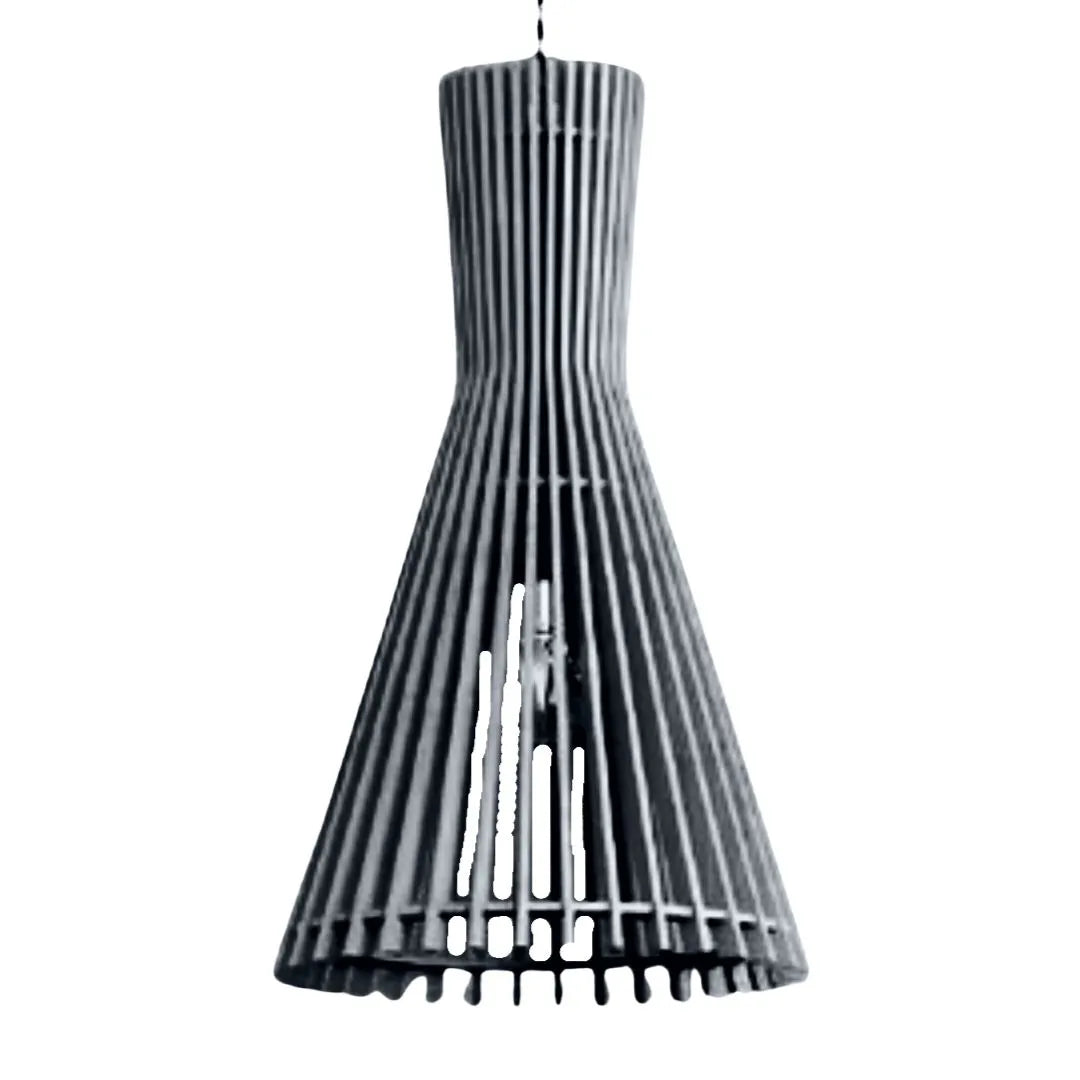 Luminária pendente Turin em MDF, Cor: Preto. Foto 1 do produto.