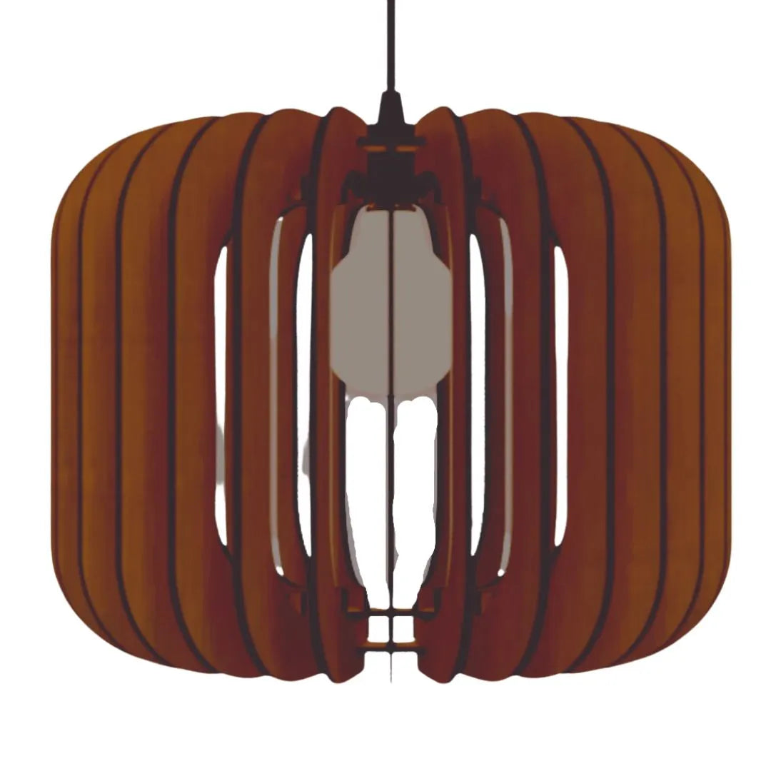 Luminária pendente Padua em MDF, Cor: Marrom. Foto 1 do produto.