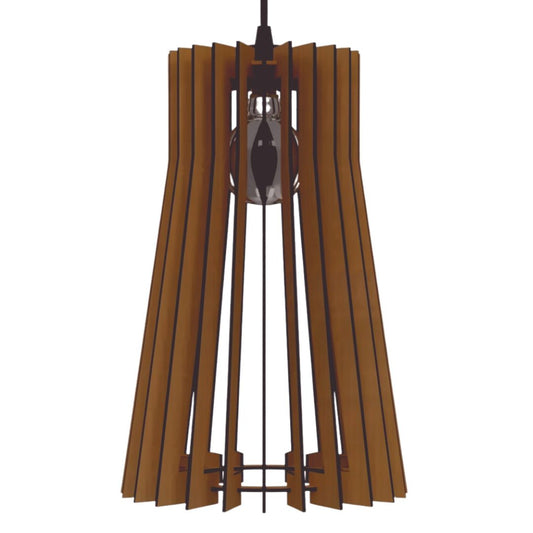 Luminária pendente Detroit em MDF, Cor: Marrom. Foto 1 do produto.