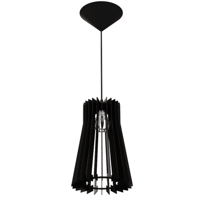 Luminária pendente Detroit em MDF, Cor: Preto. Foto 1 do produto.