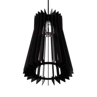 Luminária pendente Detroit em MDF, Cor: Preto. Foto 2 do produto.
