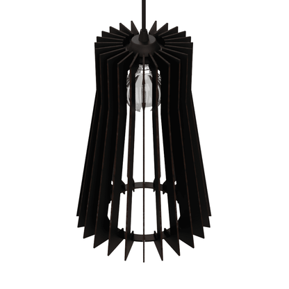 Luminária pendente Detroit em MDF, Cor: Preto. Foto 3 do produto.