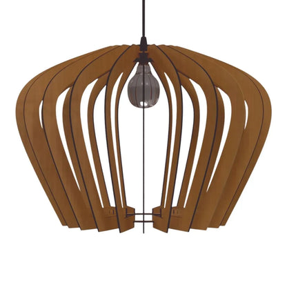 Luminária pendente Cali em MDF, Cor: Marrom. Foto 1 do produto.