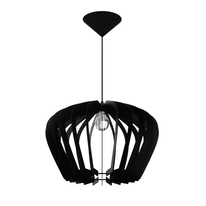 Luminária pendente Cali em MDF, Cor: Preto. Foto 1 do produto.