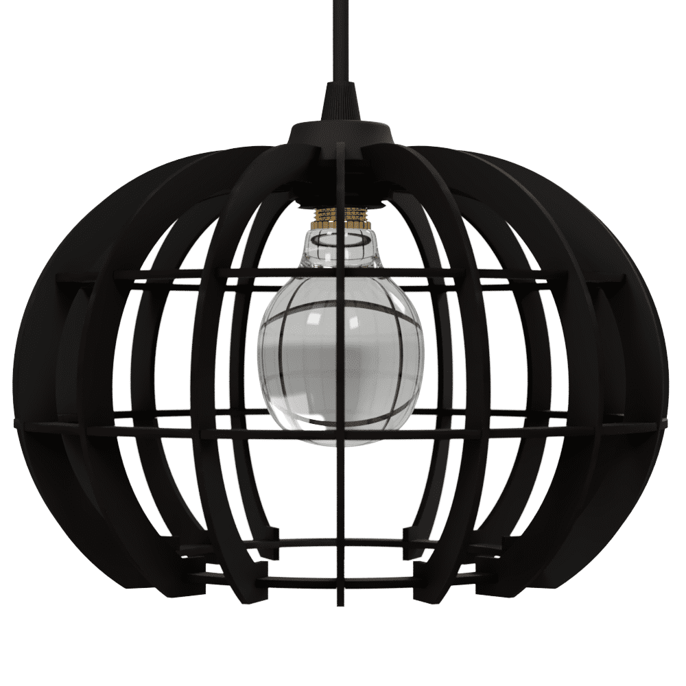 Luminária pendente Magnética em MDF, Cor: Preto. Foto 1 do produto.